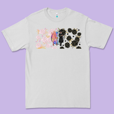Gothic Girl And Colorful Girl Best Friends With Premium Tee Designed By Tumblerdesignbyshophia