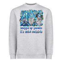 Heather Grey snuggle up gnomies it's coll outside Heavyweight Sweatshirt - BarkalooDesign