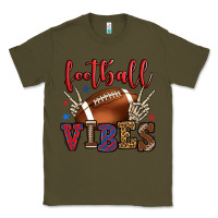 Army Green Football vibes red and blue Classic Tee - HowdyJamesFarm