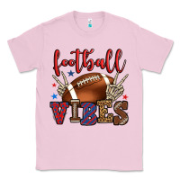 Bubblegum Pink Football vibes red and blue Classic Tee - HowdyJamesFarm