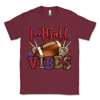 Burgundy Football vibes red and blue Classic Tee - HowdyJamesFarm