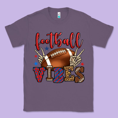 Football Vibes Red And Blue Classic Tee Designed By Howdyjamesfarm