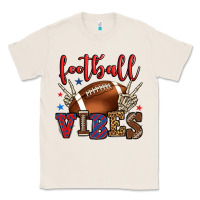 Natural Football vibes red and blue Classic Tee - HowdyJamesFarm