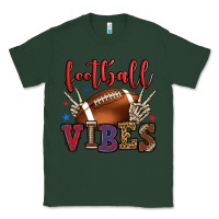 Sports Green Football vibes red and blue Classic Tee - HowdyJamesFarm