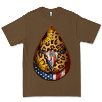 Cacao american sunflower bullskull teardrop earrings Premium Tee - Jasminsmagicworld