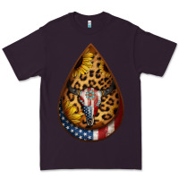 Plum american sunflower bullskull teardrop earrings Premium Tee - Jasminsmagicworld