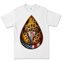 White american sunflower bullskull teardrop earrings Premium Tee - Jasminsmagicworld
