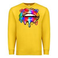 Lemon pride lips Premium Sweatshirt - AdoDesignShop