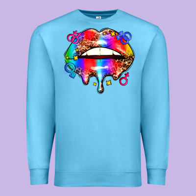 Pride Lips Premium Sweatshirt Designed By Adodesignshop