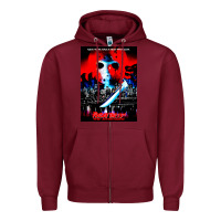 Burgundy Vintage Classic  Horror film Art Characters Mens Womens Zipper Hoodie - maiPhamDesign