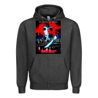 Charcoal Heather Vintage Classic  Horror film Art Characters Mens Womens Zipper Hoodie - maiPhamDesign