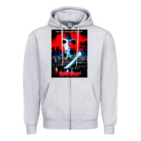 Heather Grey Vintage Classic  Horror film Art Characters Mens Womens Zipper Hoodie - maiPhamDesign