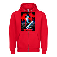 Red Vintage Classic  Horror film Art Characters Mens Womens Zipper Hoodie - maiPhamDesign