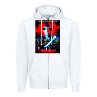 White Vintage Classic  Horror film Art Characters Mens Womens Zipper Hoodie - maiPhamDesign