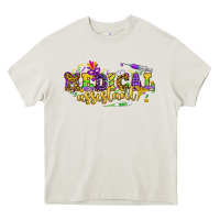 Cream MA Medical Assistant Mardi Gras Heavy Core Tee - NancyCooperArtShop