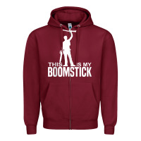 Burgundy this is my boomstick shotgun chainsaw dead evil halloween tank top Zipper Hoodie - maiPhamDesign