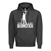 Charcoal Heather this is my boomstick shotgun chainsaw dead evil halloween tank top Zipper Hoodie - maiPhamDesign
