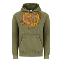Vintage Olive Western Autumn Heart Vintage Hoodie - FaDigitalArtStudio