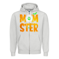 Dove Grey womens momster tshirt halloween scary costume mom t shirt Zipper Hoodie - maiPhamDesign