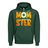 Sports Green womens momster tshirt halloween scary costume mom t shirt Zipper Hoodie - maiPhamDesign