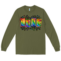 Army Green Love pride Long Sleeve Tee - FaDigitalArtStudio