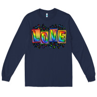 Navy Love pride Long Sleeve Tee - FaDigitalArtStudio