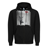 Black banksy balloon girl cute Zipper Hoodie - maiPhamDesign