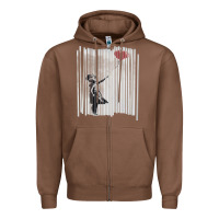Chestnut banksy balloon girl cute Zipper Hoodie - maiPhamDesign