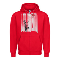 Red banksy balloon girl cute Zipper Hoodie - maiPhamDesign