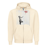 Sandshell banksy balloon girl cute Zipper Hoodie - maiPhamDesign