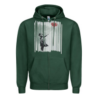 Sports Green banksy balloon girl cute Zipper Hoodie - maiPhamDesign