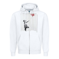White banksy balloon girl cute Zipper Hoodie - maiPhamDesign