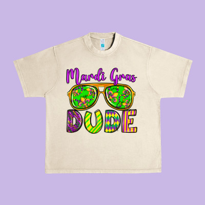 Mardi Gras Dude Olivia Urban Heavy Tee Designed By Oliviacreatesart