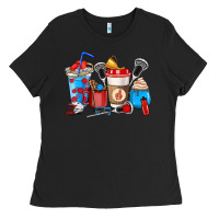 Black Lacrosse coffee cups Ladies Tee - HowdyJamesFarm
