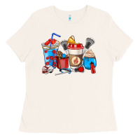 Bone Lacrosse coffee cups Ladies Tee - HowdyJamesFarm