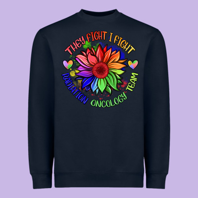 Oncology Team Sunflower Malia Heavyweight Sweatshirt Designed By Barkaloodesign