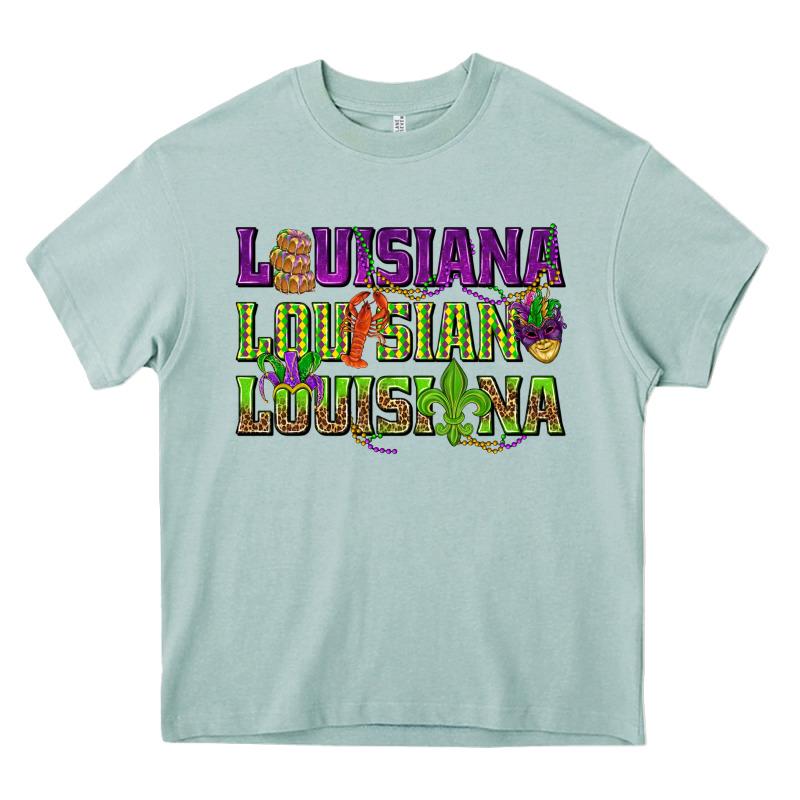 Louisiana Mardi Gras Heavy Core Tee by NancyCooperArtShop | Teevron