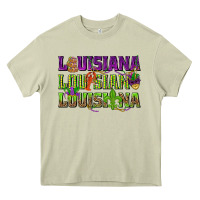 Mossy Louisiana Mardi Gras Heavy Core Tee - NancyCooperArtShop