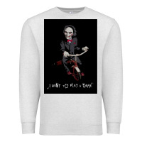 Oatmeal Heather Saw I Want To Play A Game Picture Premium Sweatshirt - maiPhamDesign