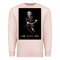 Pale Pink Saw I Want To Play A Game Picture Premium Sweatshirt - maiPhamDesign