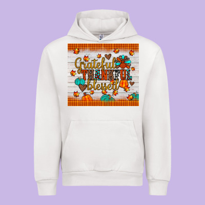 Grateful Thankful Blessed Urban Hoodie Designed By Jahusdesignshop