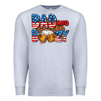 Heather Grey bad and boozy usa Premium Sweatshirt - AdoDesignShop