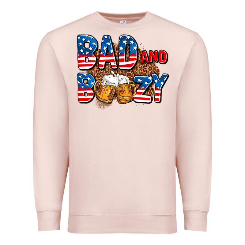 Bad And Boozy Usa Premium Sweatshirt by AdoDesignShop | Teevron