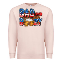 Pale Pink bad and boozy usa Premium Sweatshirt - AdoDesignShop