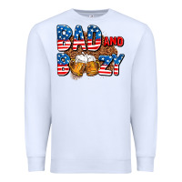 White bad and boozy usa Premium Sweatshirt - AdoDesignShop