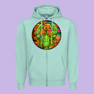 Lobster Zipper Hoodie Designed By Barkaloodesign