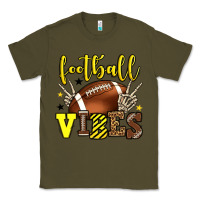 Army Green Football vibes yellow and black team color Classic Tee - HowdyJamesFarm