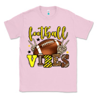 Bubblegum Pink Football vibes yellow and black team color Classic Tee - HowdyJamesFarm