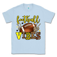 Dusty Blue Football vibes yellow and black team color Classic Tee - HowdyJamesFarm