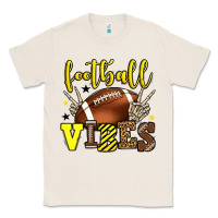 Natural Football vibes yellow and black team color Classic Tee - HowdyJamesFarm